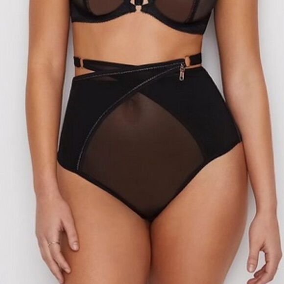 ‎NEW High Waisted Exposed Zipper Panty Brief - Picture 1 of 7